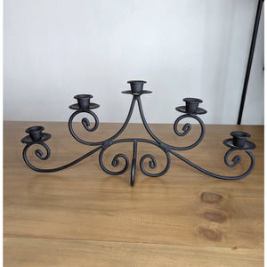 Wrought Iron Table Top Candlestick Holder